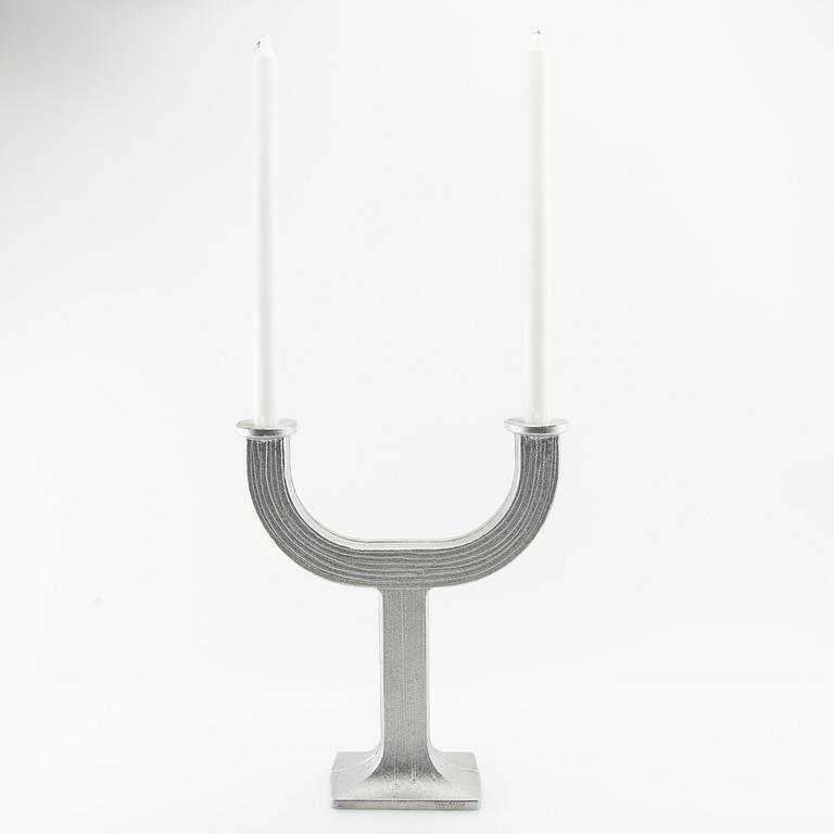Signe Persson-Melin, candelabrum "Salut" for Byarums Bruk, late 20th century, cast aluminium.