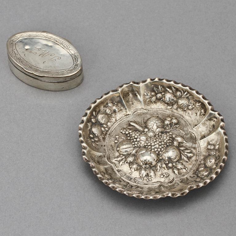 PARTI SILVER, 5 delar, silver, 1900-tal, vikt 285 g.