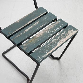 A garden table with five chairs, Grythyttan, Sweden, second half of the 20th century.