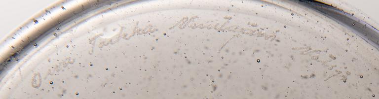 A Pompom decanter. signed Oiva Toikka Nuutajärvi Notsjö from the late 1960s.