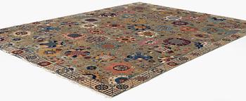 Matta, antik "PETAG" Täbris, Norvästra Iran, signerad, ca 386 x 295 cm.