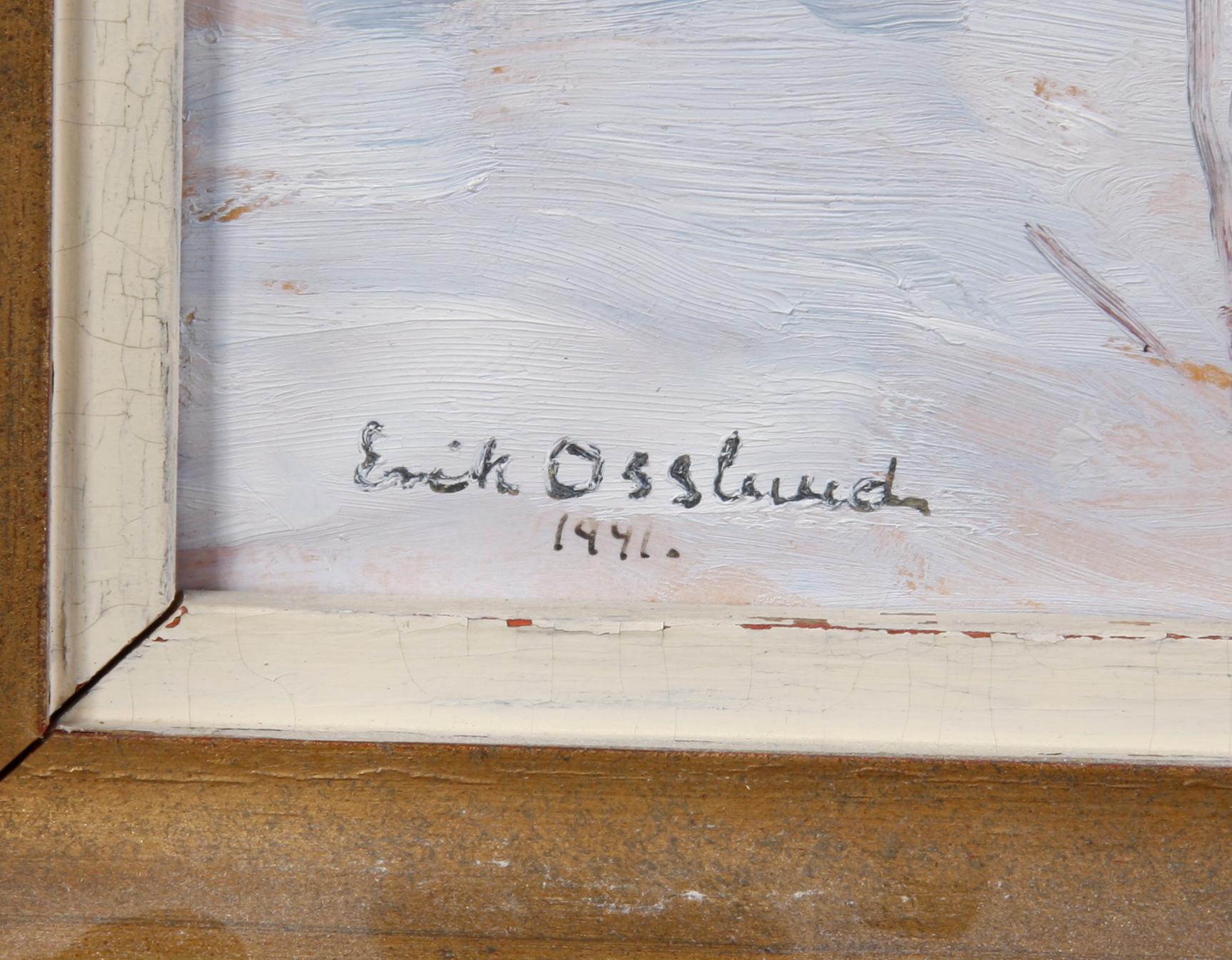 OSSLUND, ERIK. Olja på pannå. Sign o dat 1941.