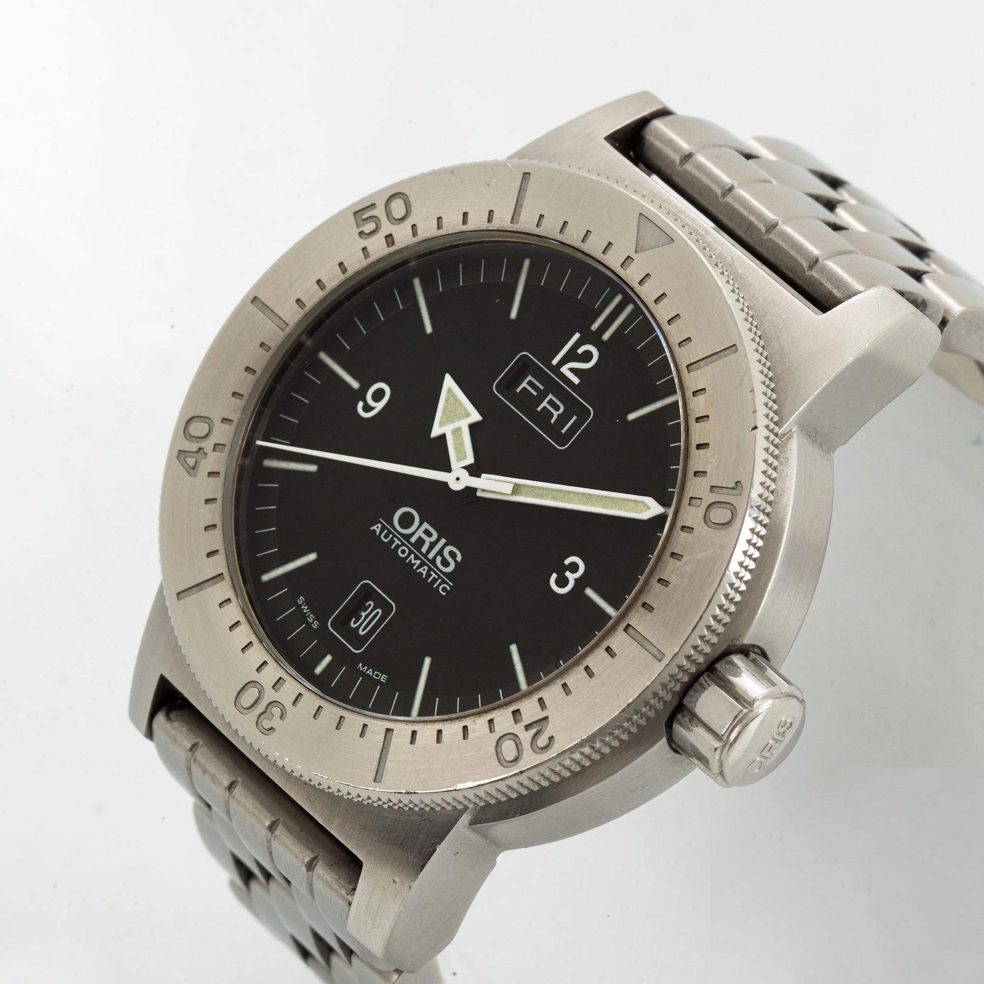 Oris, BC3, Big Crown, Day-Date, wristwatch, 42 mm.