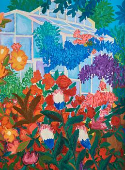 Lennart Jirlow, Flowers in front of the greenhouse.