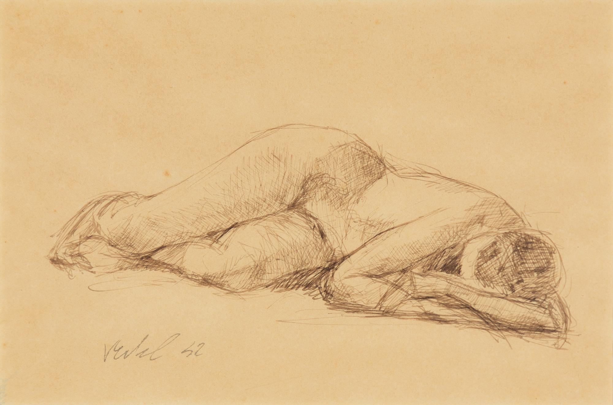 Vilma Eckl, Reclining model.
