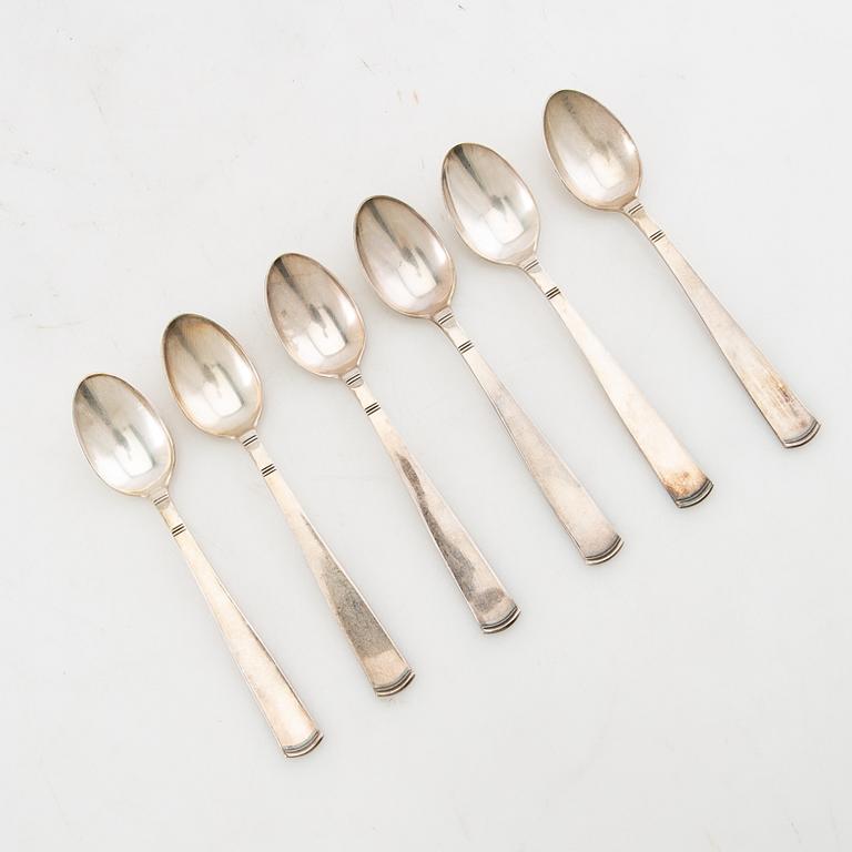 Jacob Ängman, Skedar 15 st "Rosenholm" silver GAB Stockholm 1967.