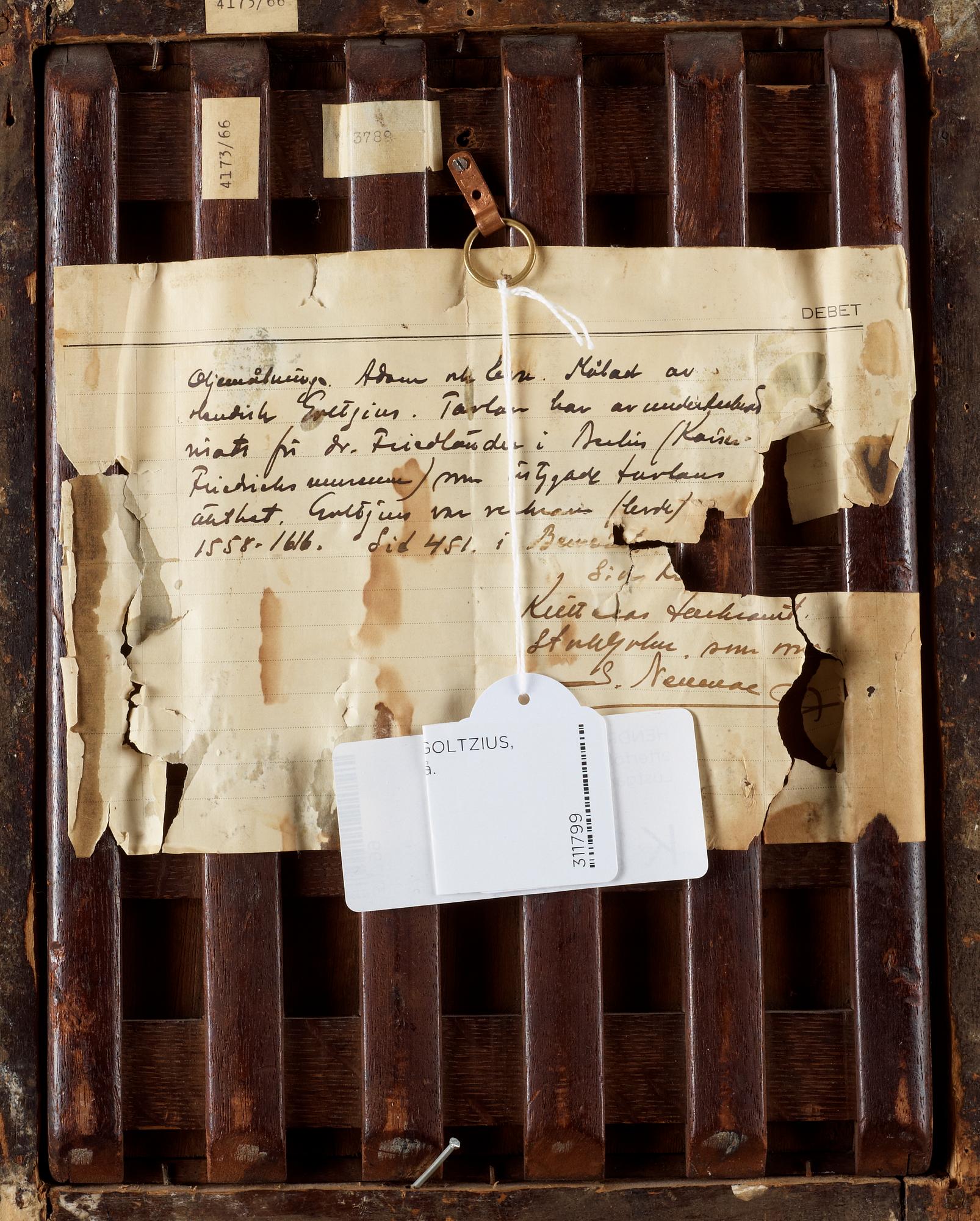 Hendrick Goltzius Follower of, Adam and Eve.