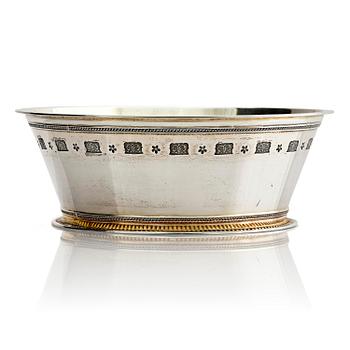 545. Wiwen Nilsson, a parcel-gilt sterling silver bowl, the so called 'Byzantine' bowl, Lund Sweden 1949.