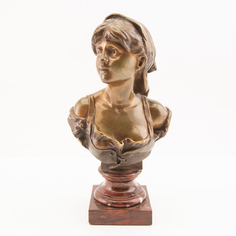 Mathurin Moreau, after sculpture, bears a signature, patinated bronze.