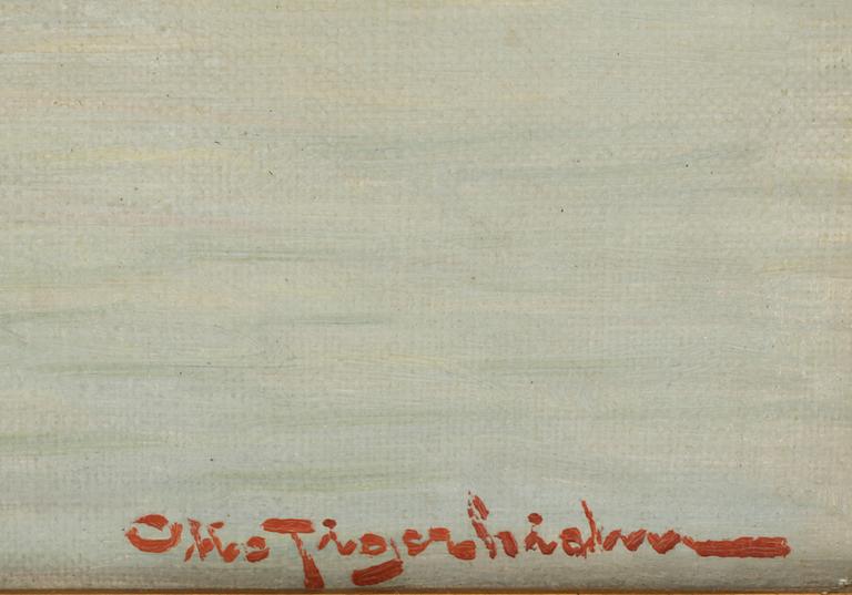 OTTO TIGERHIELM, olja på duk, sig.