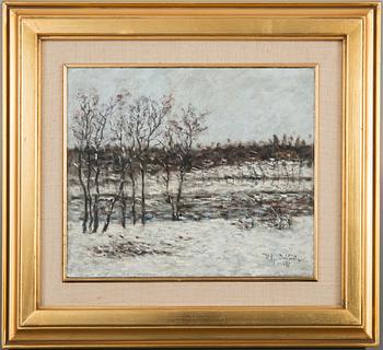 Helge Dahlman, FOREST AT WINTER.