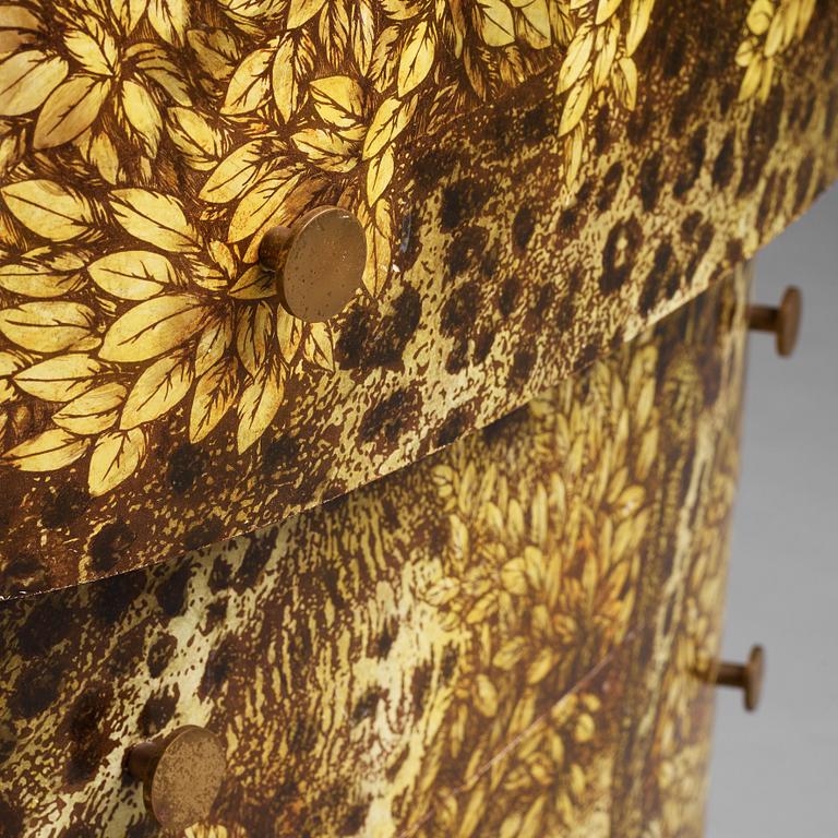 Piero Fornasetti, a "Leopardo" chest of drawers, Ateliers Fornasetti, Milan 1950-60's.