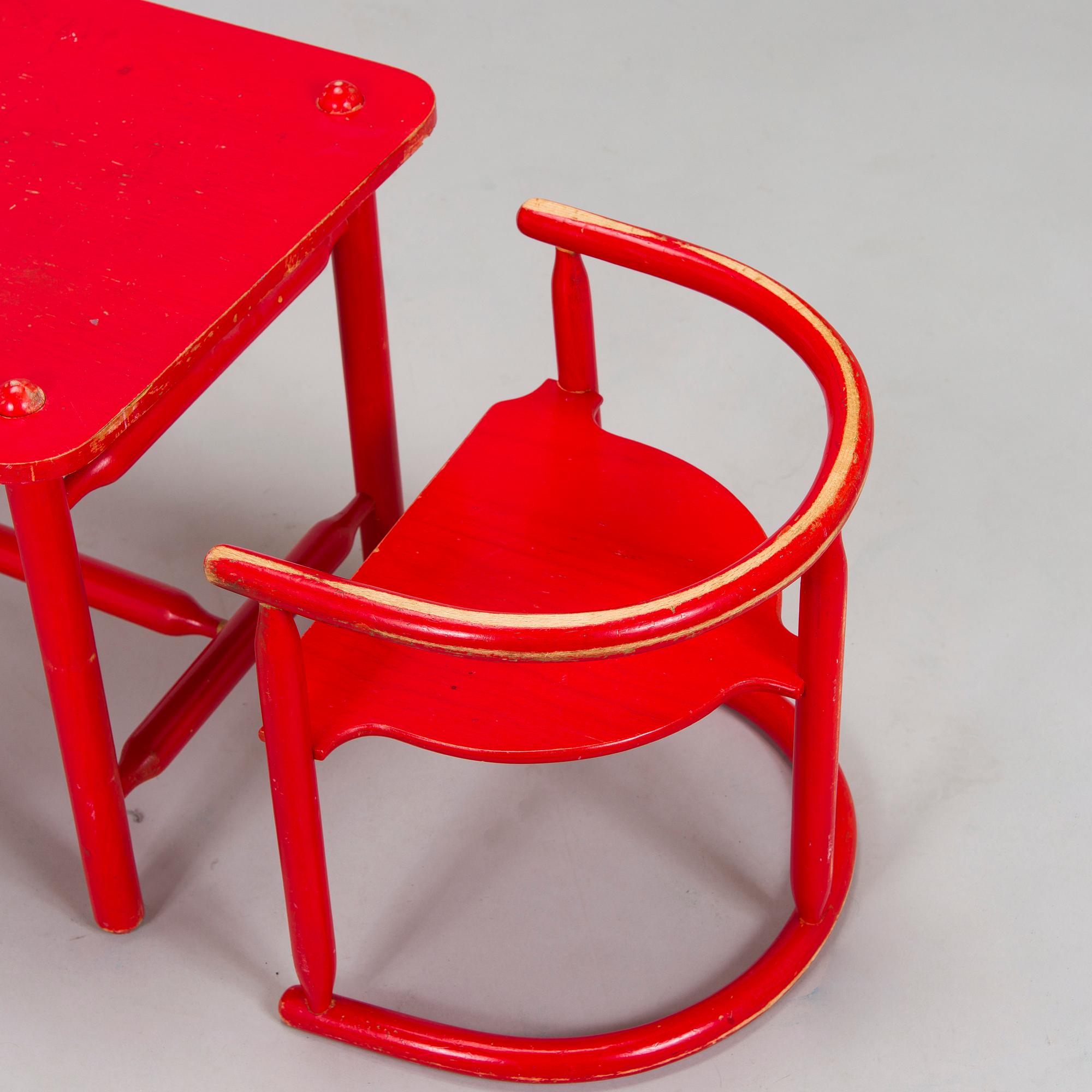 Karin Mobring, a children's beech wood furniture set, 'Anna', IKEA, Sweden,.