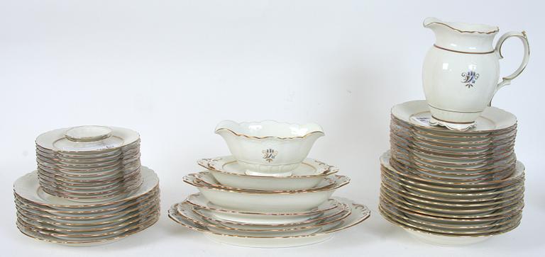 MATSSERVISDELAR, 38 delar, porslin, Lidköping.