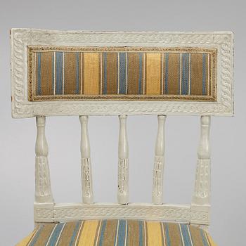 Chairs, 4 similar, Gustavian style, 19th century.