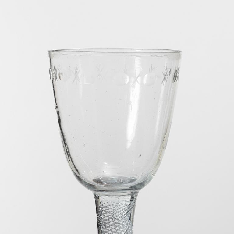 Wine glasses, 5 pcs, circa 1900.