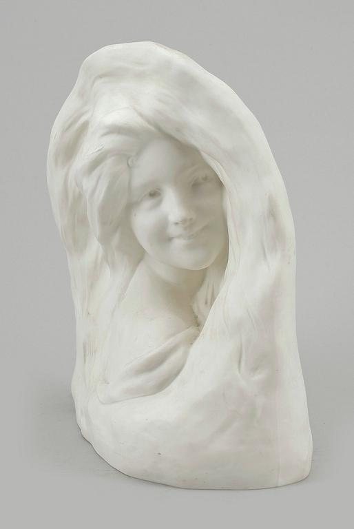 FIGURIN, parian, Gustavsberg, daterad 1913.