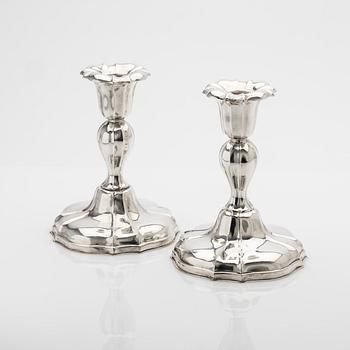 Candelabras, silver, Rococo style, 20th century.