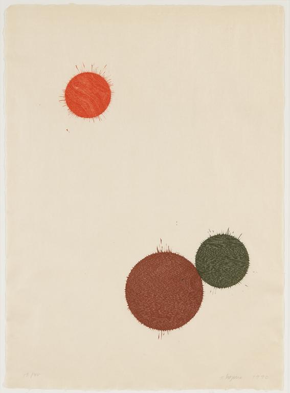 Joel Shapiro, woodcit in colours, 1990, signed 18/40.