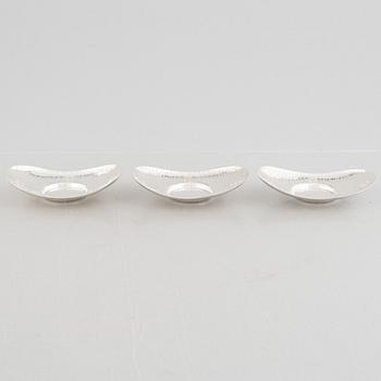 Fat, tre stycken, silver, Japan, 1900-tal.