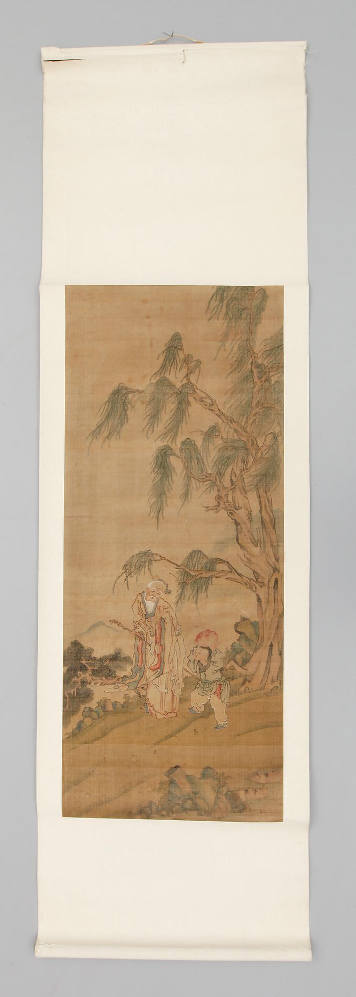 KAKEMONO, Japan, akvarell, sannolikt 1900-talets första hälft.