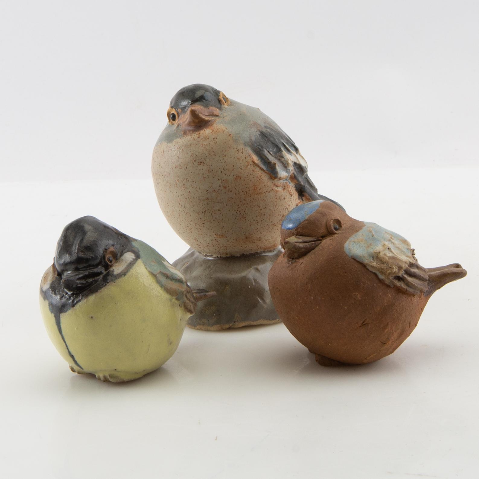 Gunnar Hansson, figurines 3 pcs Birds.