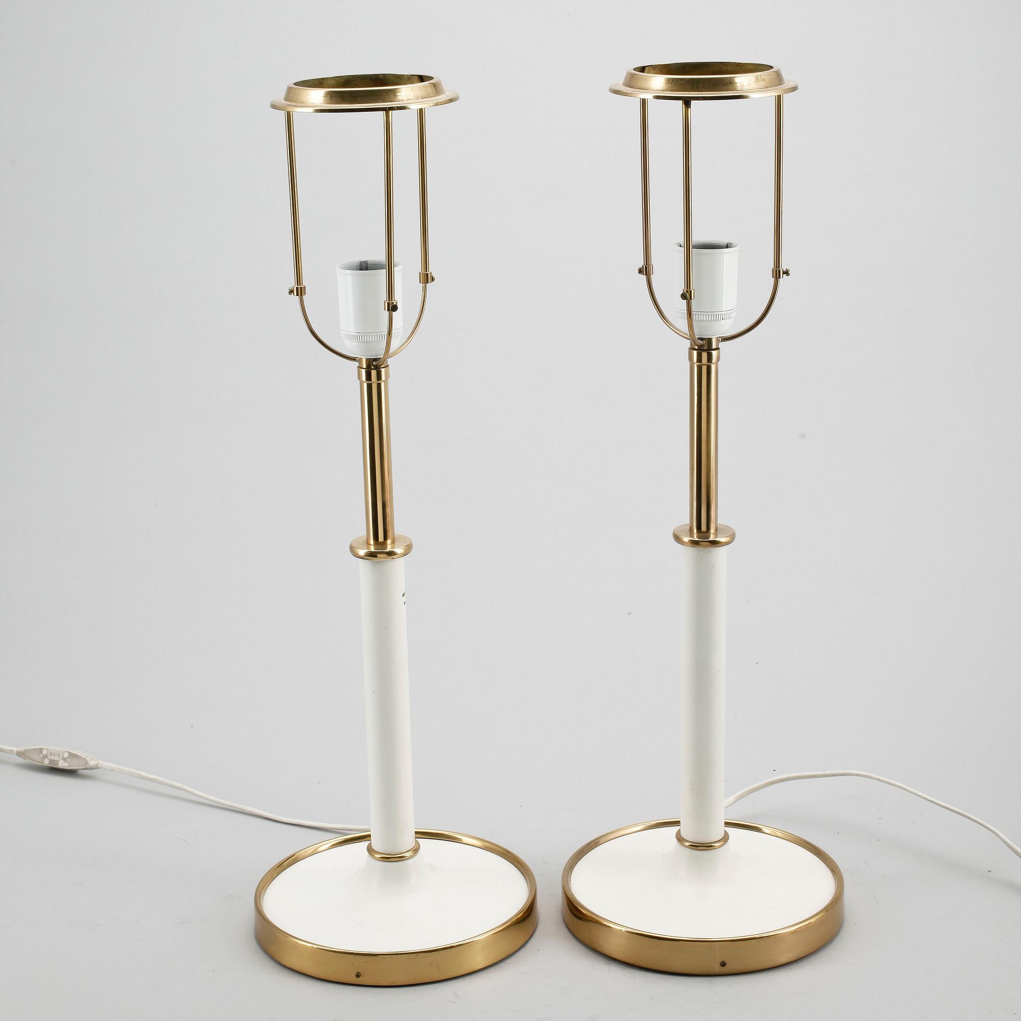 BORDSLAMPOR, ett par, modell 2466, Josef Frank, Firma Svenskt Tenn.