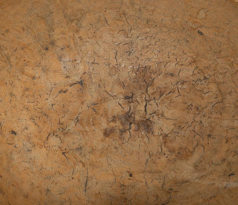 A Swedish burl bowl, dated 1796.