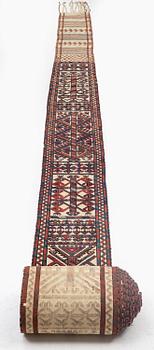 A Yomut tent band, also known as a 'Navar', Southwestern Turkmenistan, c. 1295 x 33-37 cm.