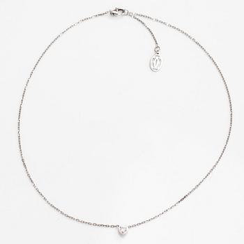 Cartier, kaulakoru, "d'Amour", 18K valkokultaa ja briljanttihiottu timantti.