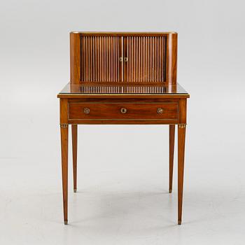 A late Gustavian style mahogny desk, late 19th century.