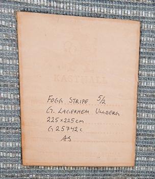 A carpet, Fogg Strip 5/2, G Lagerhem Ullberg, Kasthall, 222 x 220 cm.