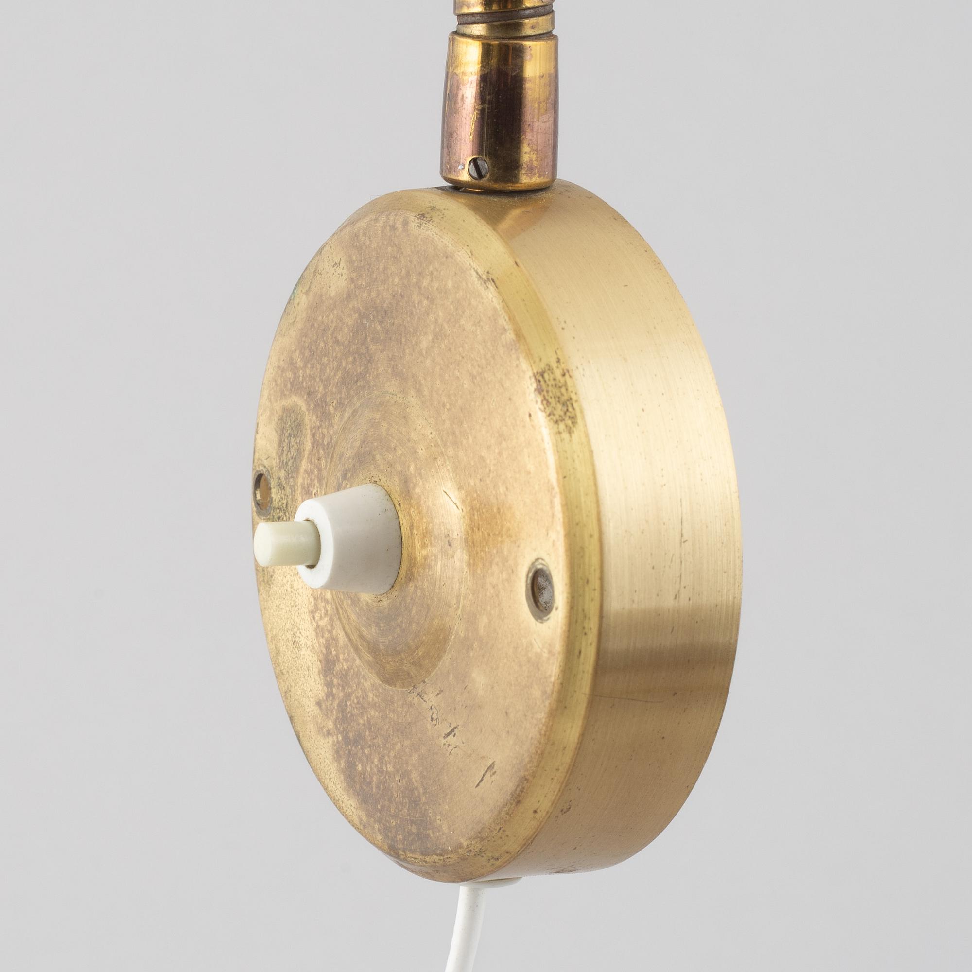 Boréns, wall lamps, 3 pcs, Borås, circa mid-20th century.