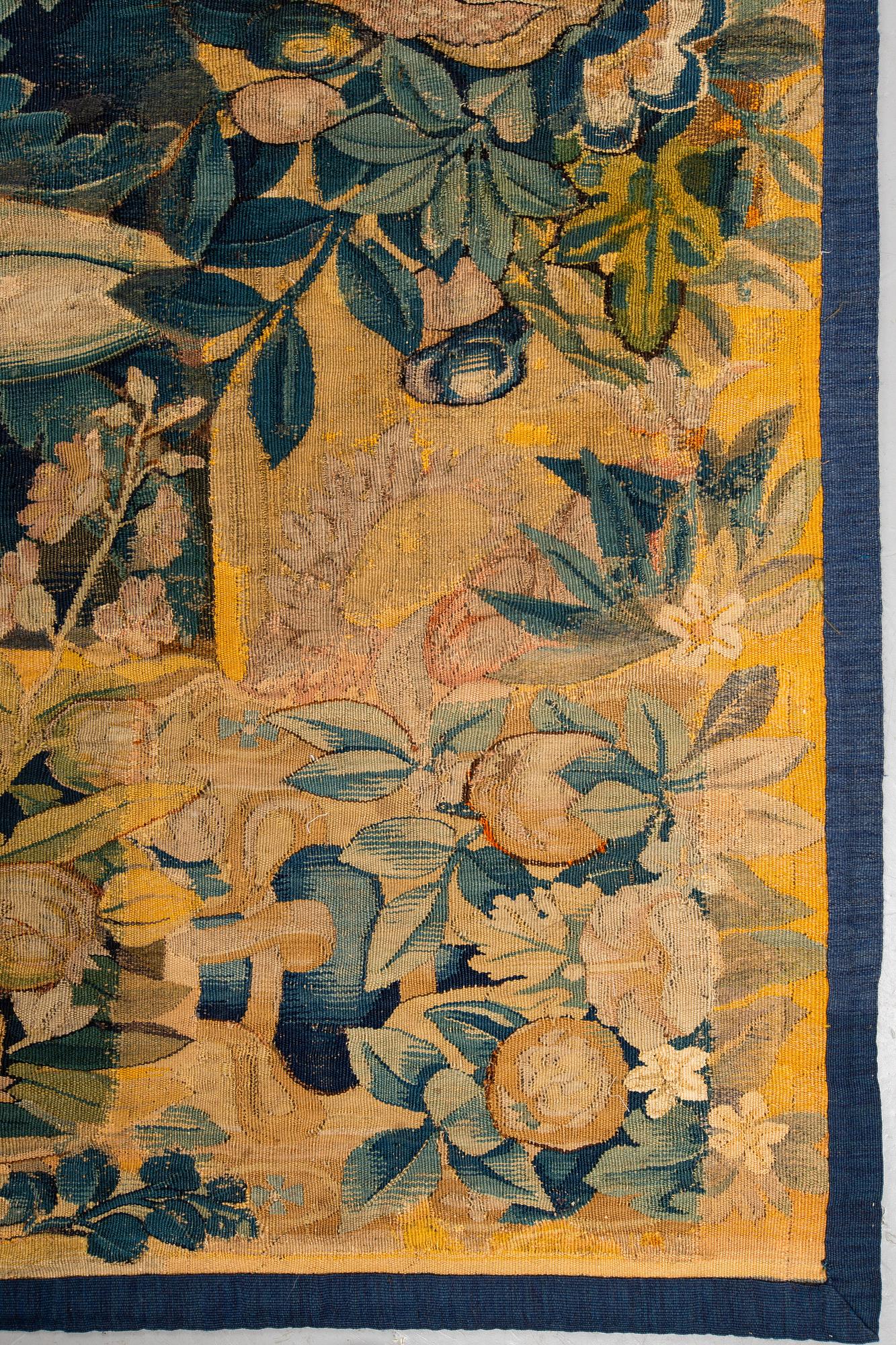 A tapestry, "Feuilles de choux", tapestry weave, third quarter 16th century, Flanders, probably Audenarde.