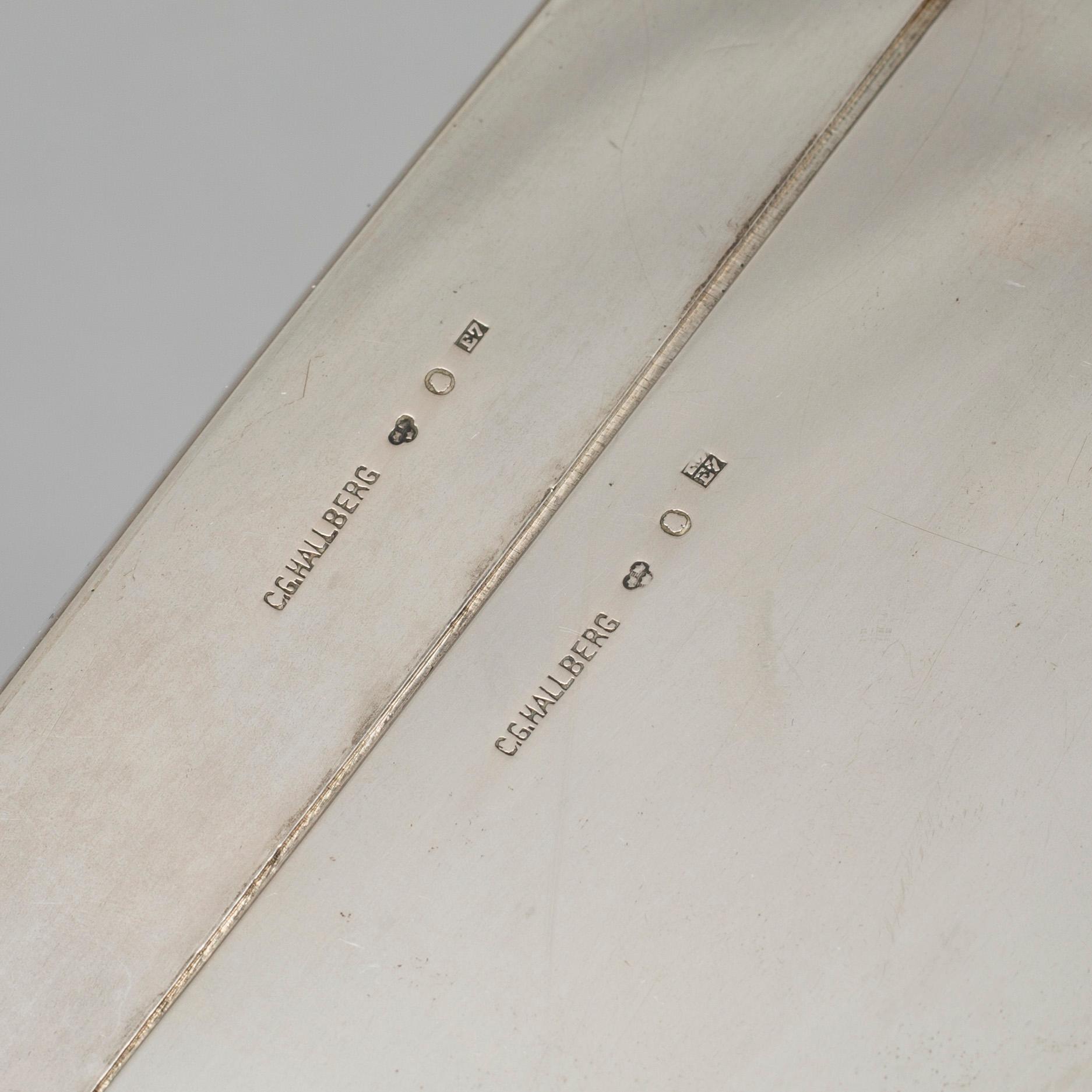 CG HALLBERG, a silver cigarr box, Stockholm, 1907.