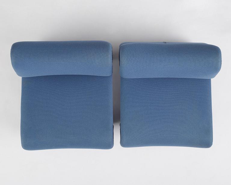 Jan Ekselius, a pair of lounge chairs, 'Etcetera', J.O. Carlssons Möbel AB, Vetlanda, 1960-70s.