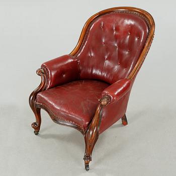 A late 19th century lounge chair.