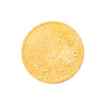 Guldmynt, Österrike-Ungern, 20 Corona, 1894.