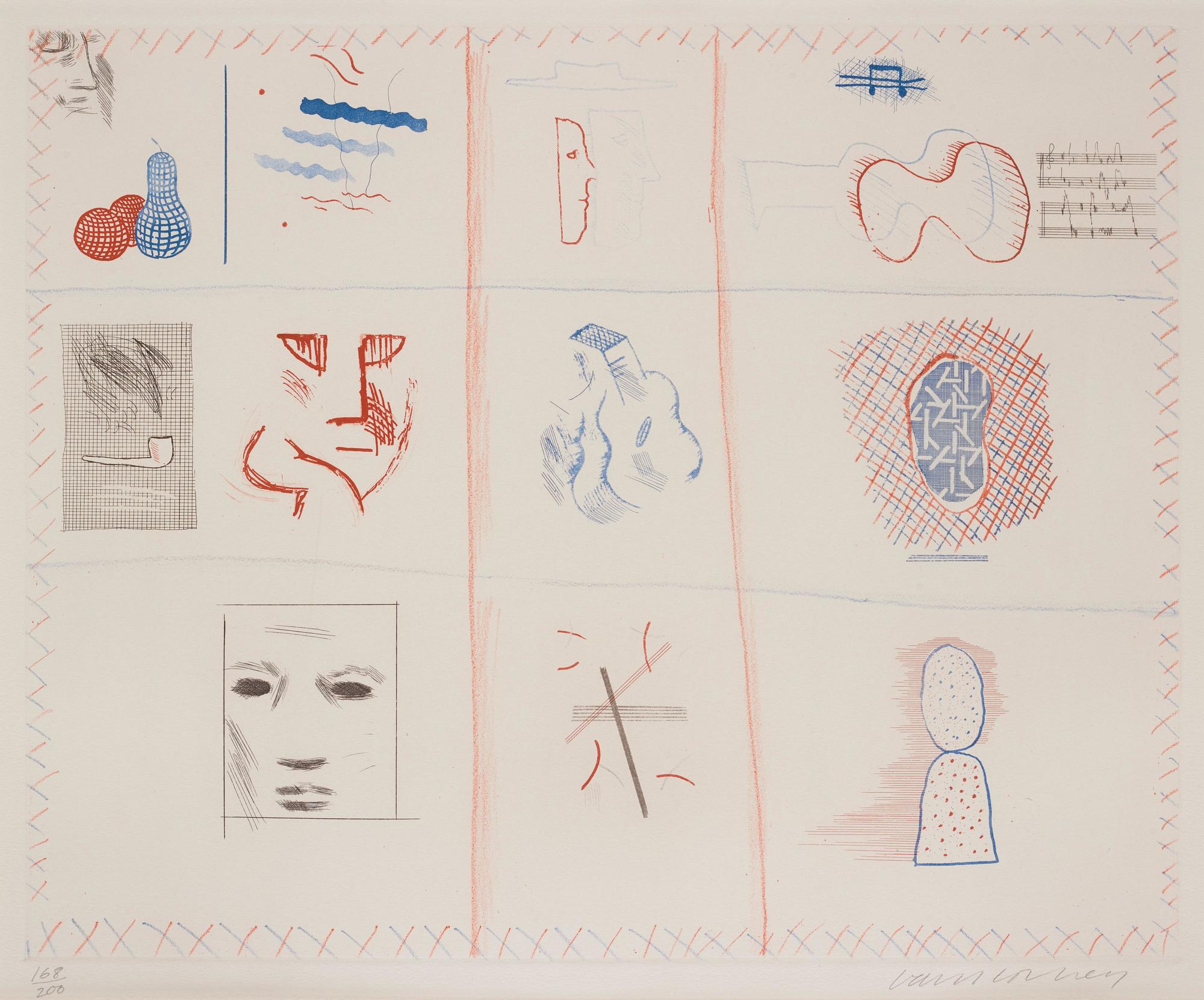 David Hockney, "Franco-American Mail", ur: "The Blue Guitar".