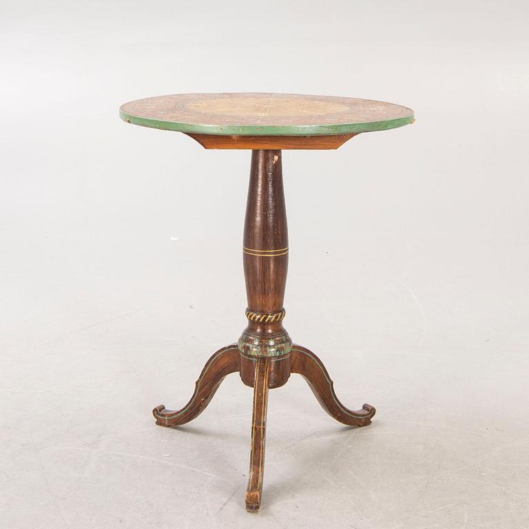 A painted table around 1900.