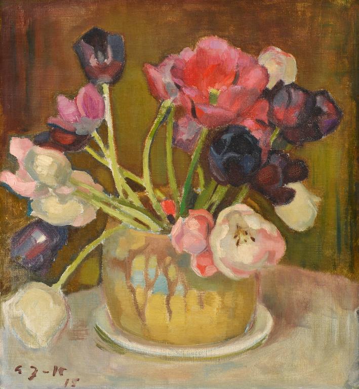 Eero Järnefelt, STILL LIFE WITH TULIPS.