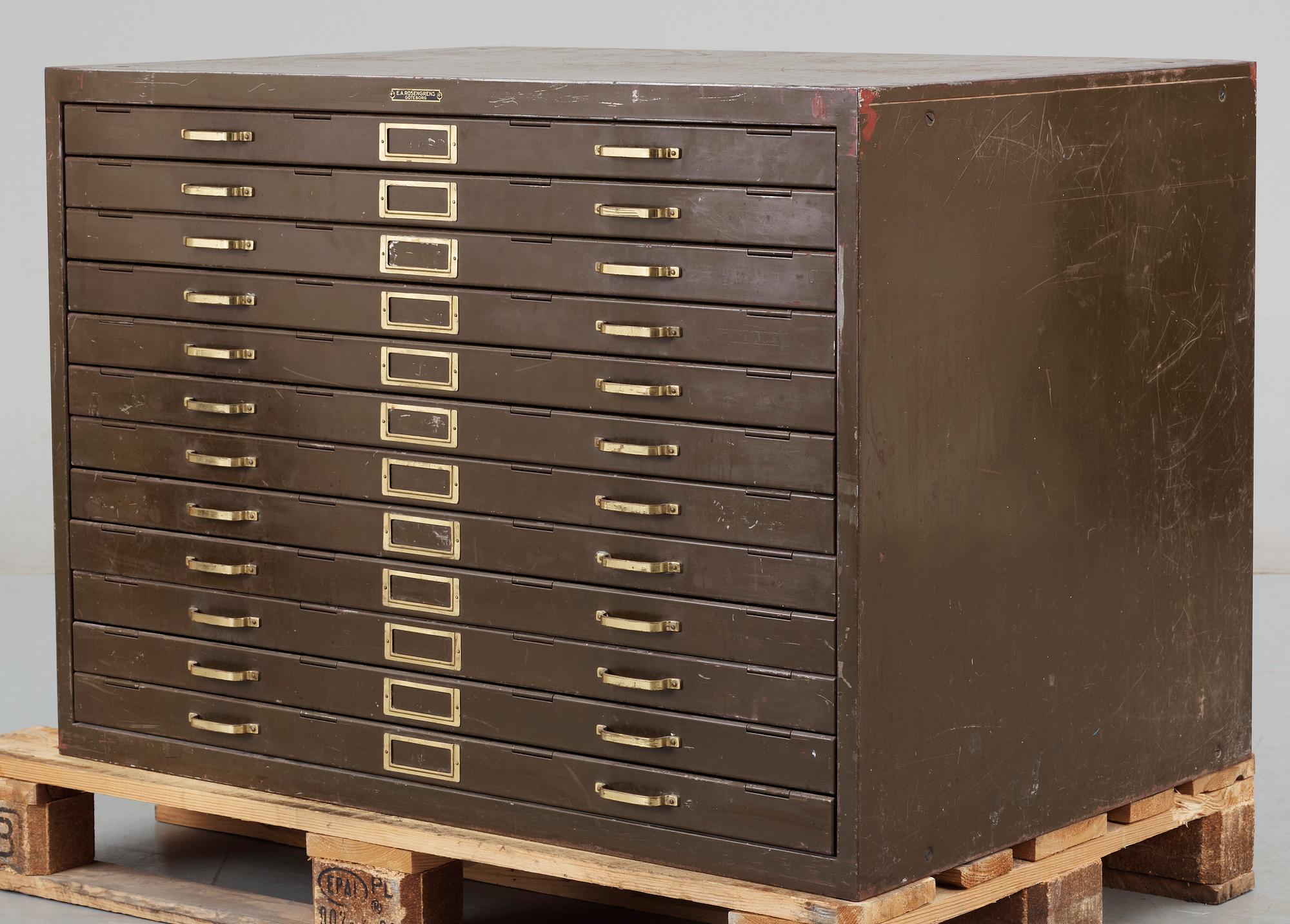 DOKUMENTSKÅP/HURTS, plåt, 1900-talets första hälft.