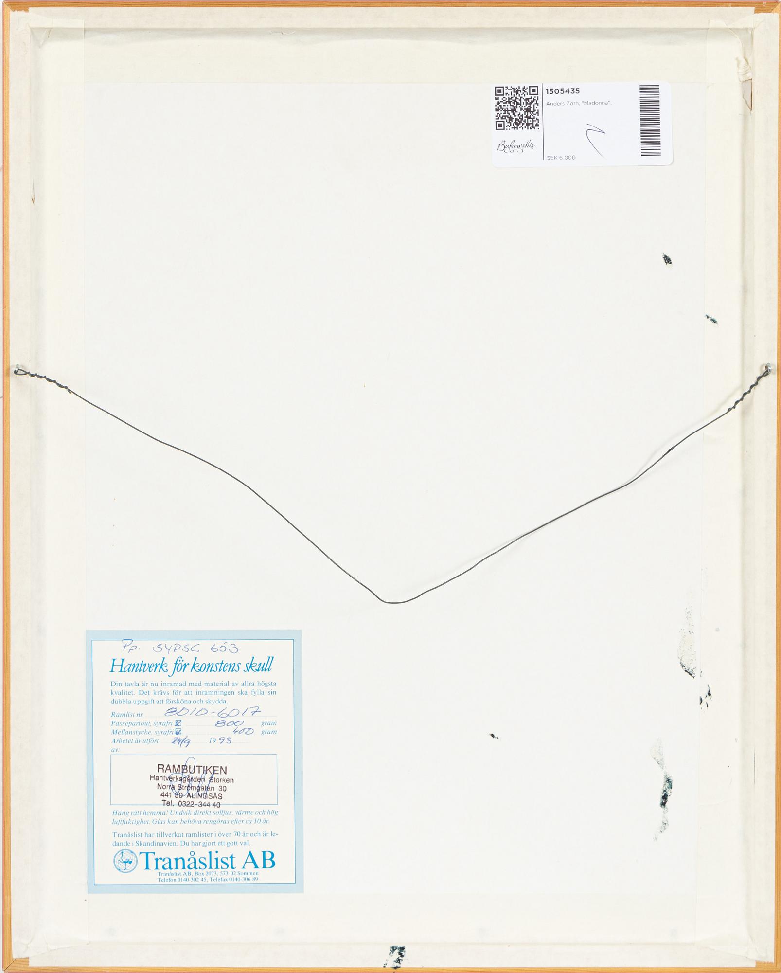 Anders Zorn, "Madonna".