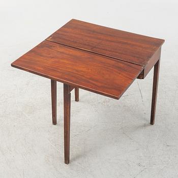 A late Gustavian mahogany card table, late 18th century.