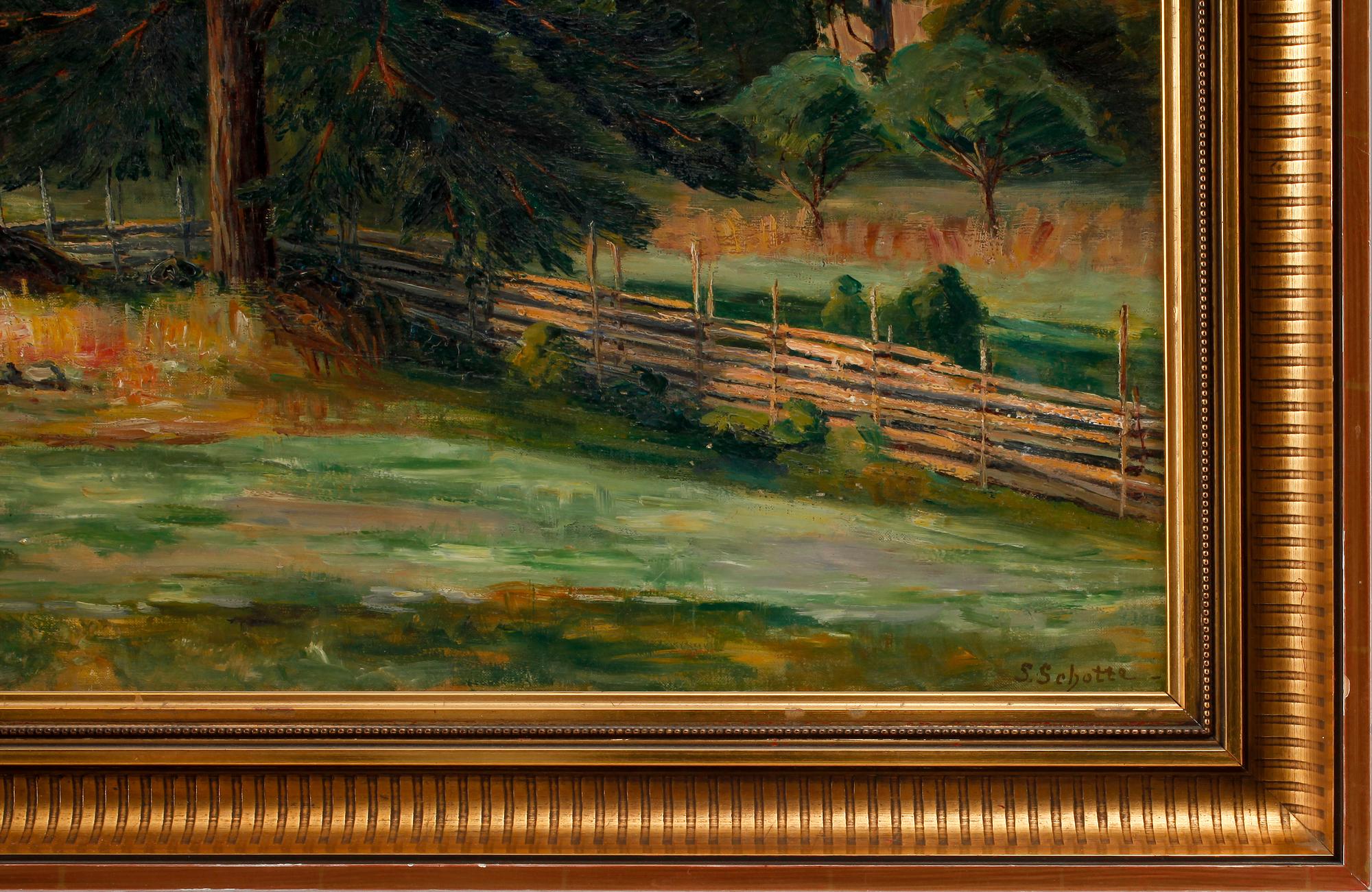 SIRI SCHOTTE, olja på duk. Sign.