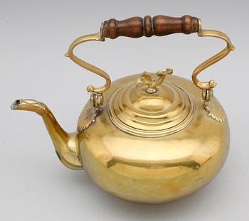 TEKANNA, mässing, barock, 1700-tal.