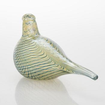OIVA TOIKKA, An annual glass bird with its egg, year 2007, both signed O. Toikka Nuutajärvi, the egg numbered 328/750.