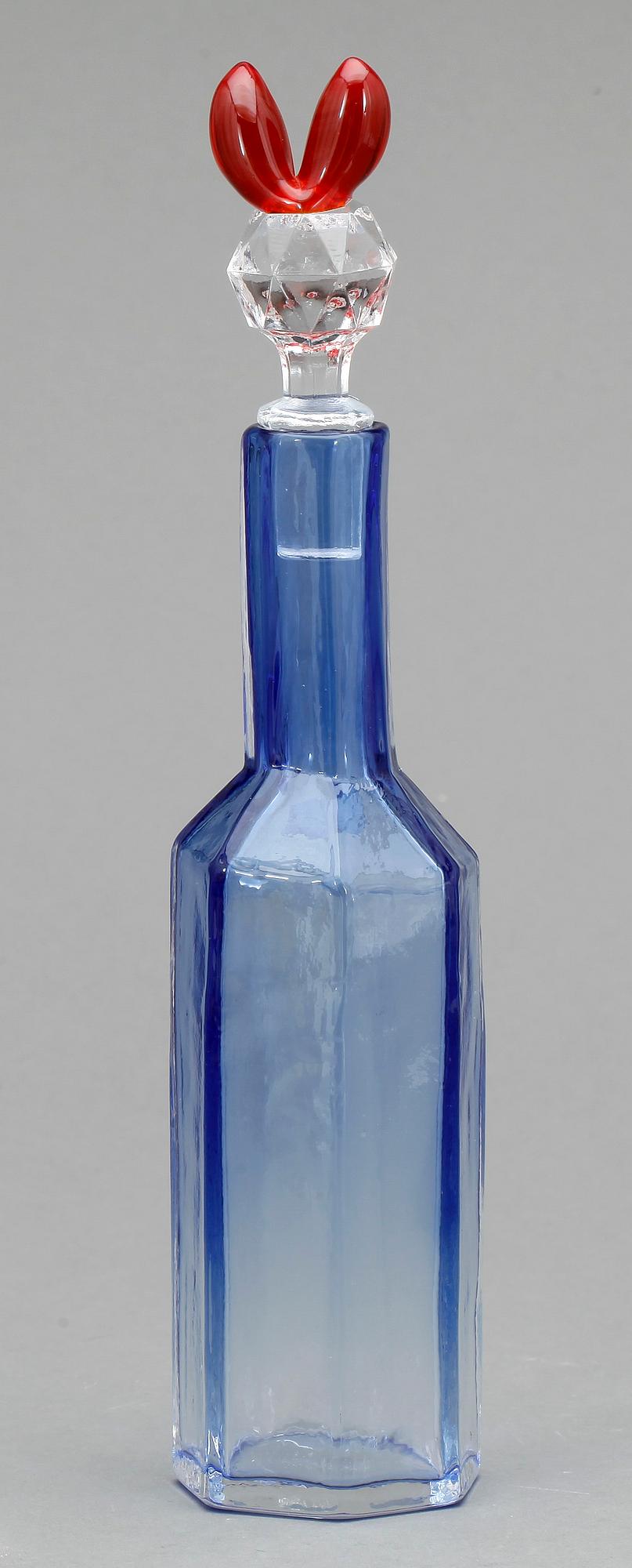KARAFF, glas, "Puteli", Oiva Toikka, Nuutajärvi, Notsjö, Finland, 1970-tal.