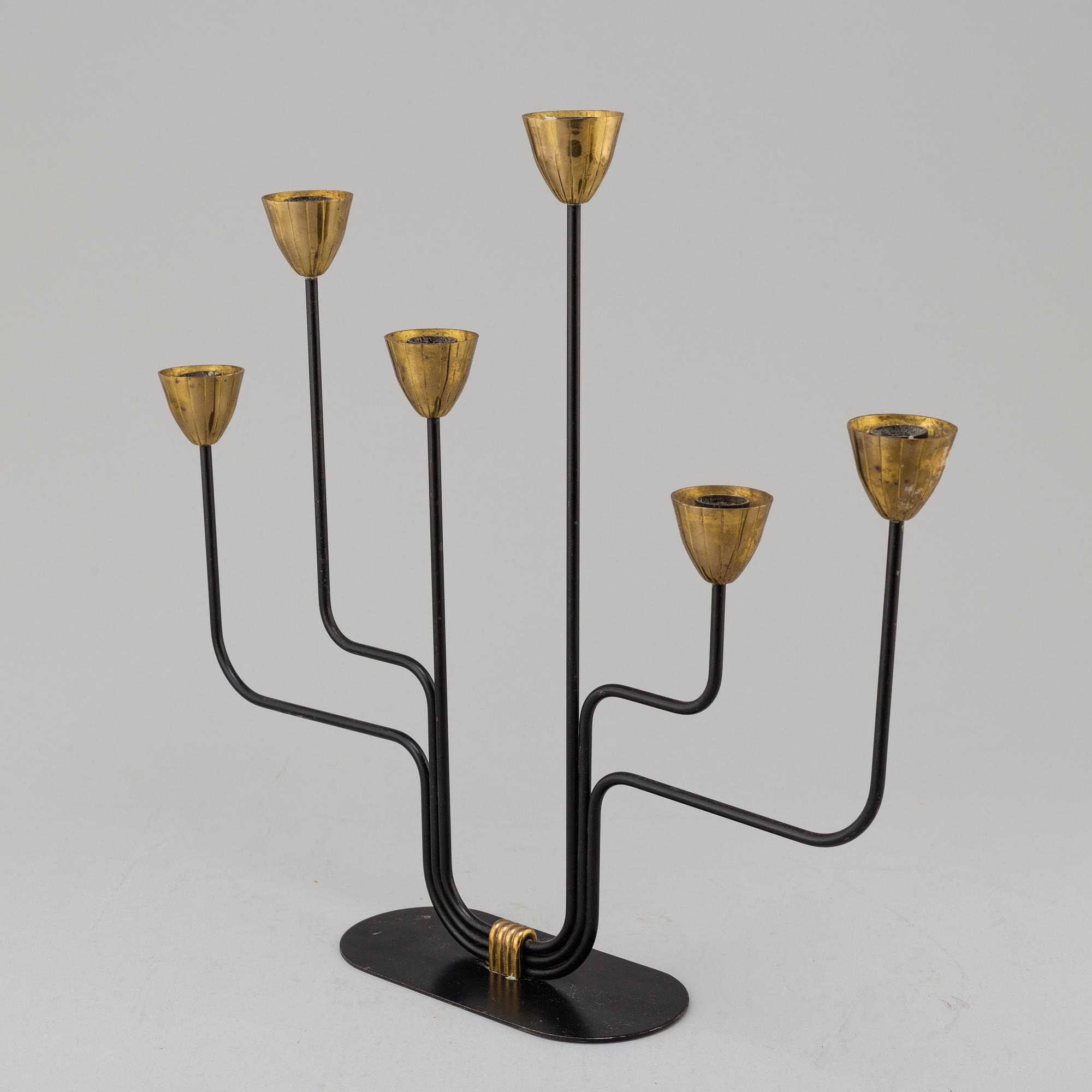 GUNNAR ANDER, a candelabrum, Ystad Metall, second half of the 20th century.