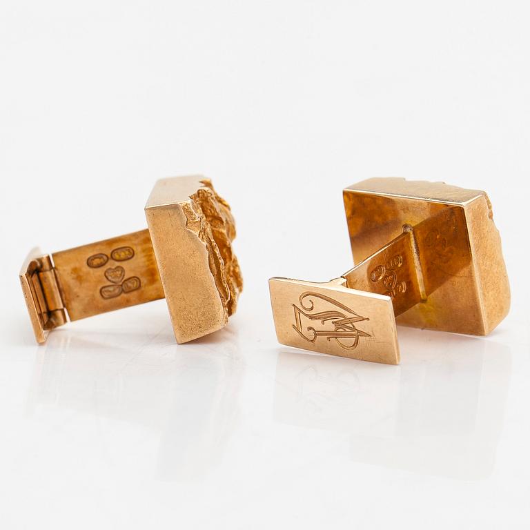 Björn Weckström, manschettknappar, "Bergen", 14K guld. Lapponia 1964.